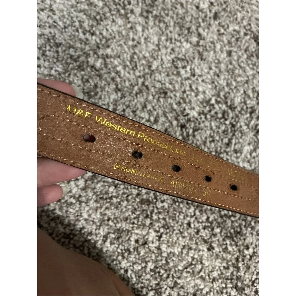 Ariat Mens Desert Camo American Flag Leather Belt Size 30 Western